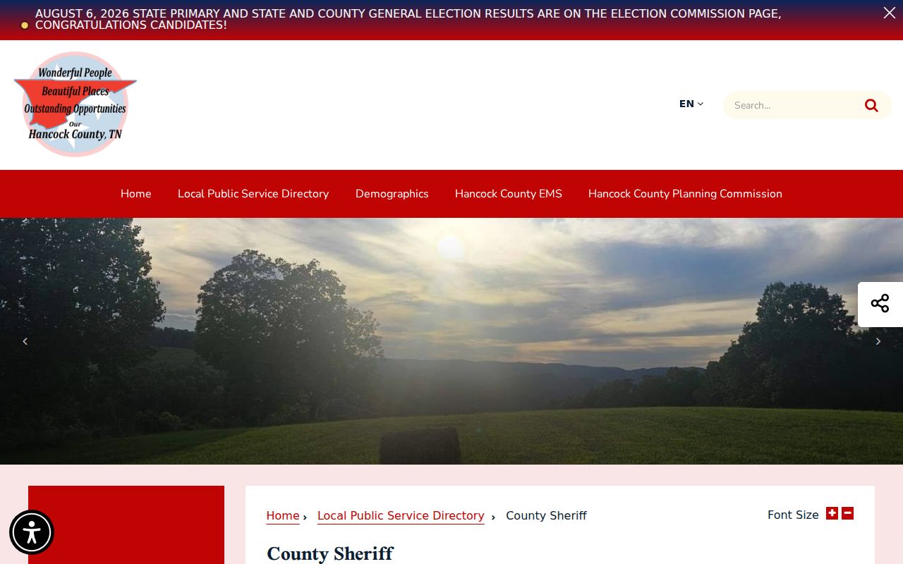 Hancock County arrest lookup sheriff and jail contact page