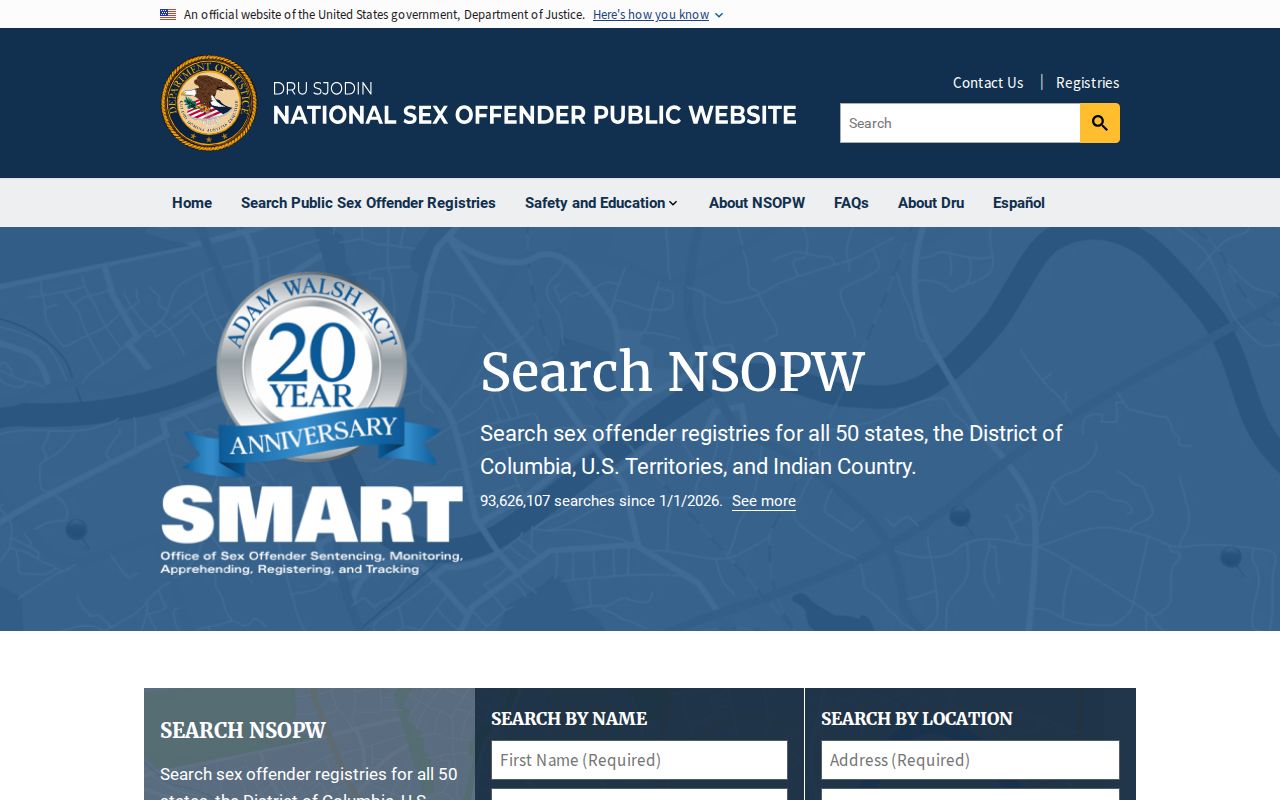 Hancock County sex offender search through the national NSOPW interface